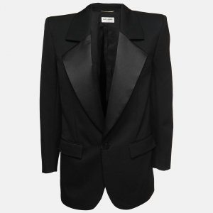 Saint Laurent Black Wool Single Breasted Blazer M