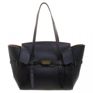 ZAC Zac Posen Black Leather Eartha Belted Satchel