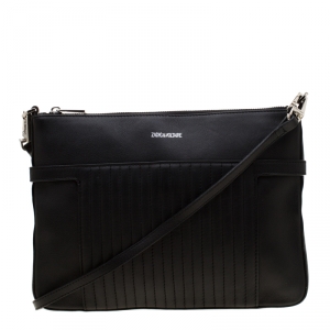 Zadig & Voltaire Black Leather Panglo Crossbody Bag