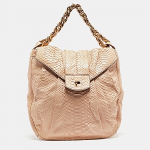 Zagliani Pink Python JJ Hobo