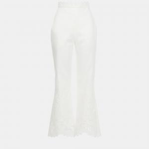 Zimmermann White Linen Scalloped Pants M (2)