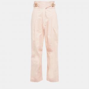Zimmermann Pink Gabardine Buckle Pants Size M (2) 