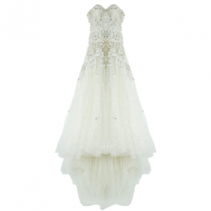 Zuhair Murad Tiana Strapless Floral Embellished Wedding Dress M