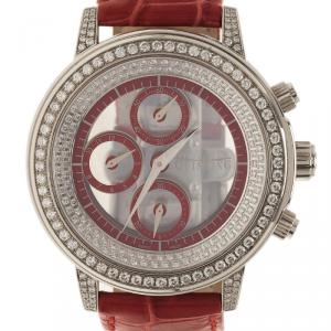 Pre Owned Quinting Transparent Stainless Steel Diamond Mysterious Chronograph Wristwatch 39MM
