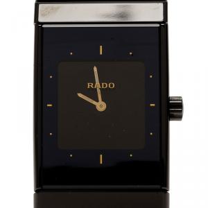 Pre Owned Rado Black Stainless Steel and Ceramic Diastar Integral Unisex Wristwatch 27MM