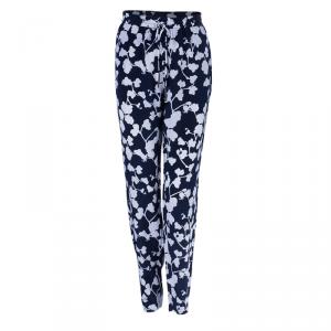 Pre Owned Diane Von Furstenberg Benett Orchid Silk Tapered Pants L