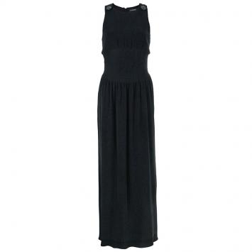 Pre Owned Chanel Charcoal Textured Maxi Dress M