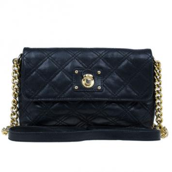 Marc Jacobs Black Quilted Leather Day To Night Single Crossbody Bag