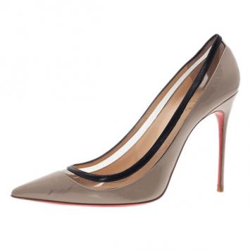 Christian Louboutin Beige Patent Paulina Pumps Size 38.5