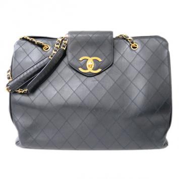 Chanel Black Lambskin Supermodel Tote
