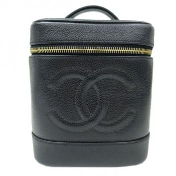 Pre Owned Chanel Black Caviar Vanity Bag