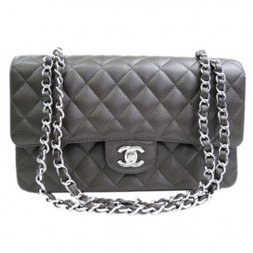 Chanel Brown Medium Double Flap Shoulder Bag