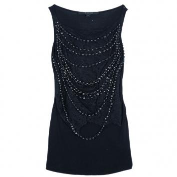 Givenchy Black Lace Necklace Top Size S