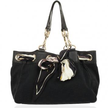 Gucci Black GG Canvas Positano Large Tote Bag