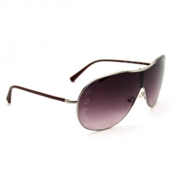 Valentino Purple V100s Flower Print Shield Womens Sunglasses