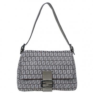Fendi Metallic Zucchino Baguette Shoulder Bag