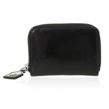 D and G Black Patent Compact Zippy Wallet