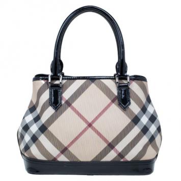 Burberry Nova Check Canvas Tote