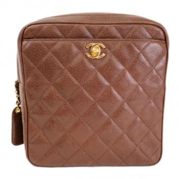 Pre Owned Chanel Brown Caviar Backpack