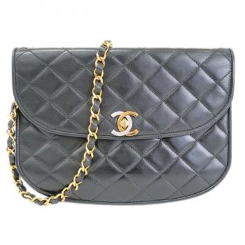 Chanel Black Lambskin Shoulder Bag
