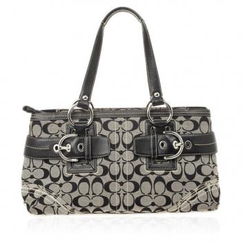 Coach Black Signature Satchel 