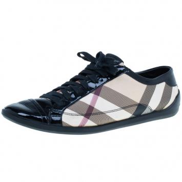 Burberry Novacheck Canvas and Leather Sneakers Size 39