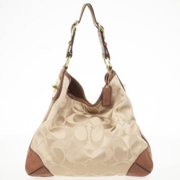 Coach Brown Peyton Signature Hobo