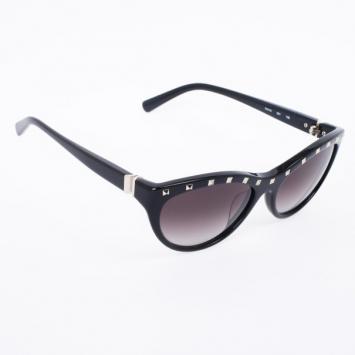 Valentino Black 641S Studded Cat Eye Womens Sunglasses