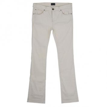 Emporio Armani Off-White Linen Trousers M
