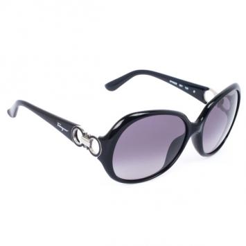 Salvatore Ferragamo 602S Black Round Womens Sunglasses