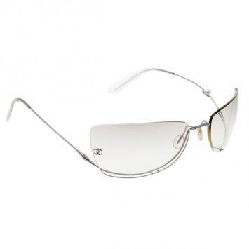 Chanel Silver 4053 Rimless Pearl Sunglasses