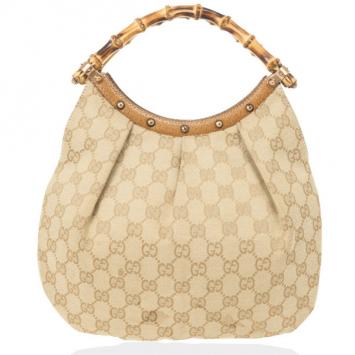 Gucci Monogram Bamboo Handle Bag