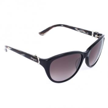 Salvatore Ferragamo Black 614S Cat Eye Women's Sunglasses 