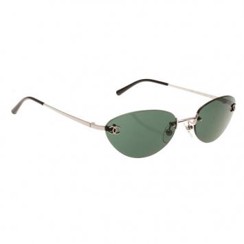 Chanel Black 4003 Rimless CC Aviators