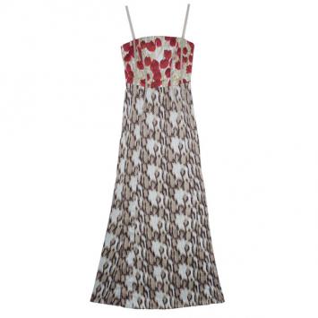 Just Cavalli Floral/Animal Print Maxi Dress M