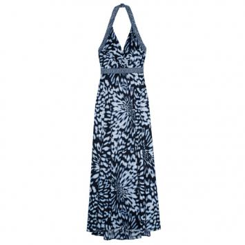 Just Cavalli Abstract Print Halterneck Evening Gown S