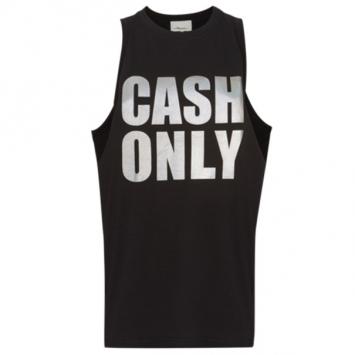 3.1 Phillip Lim Black "Cash Only" Logo Tank M