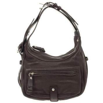 Furla Brown Leather Zip Pocket Hobo