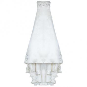 Reem Acra Delicate Floral Embellished Wedding Dress L