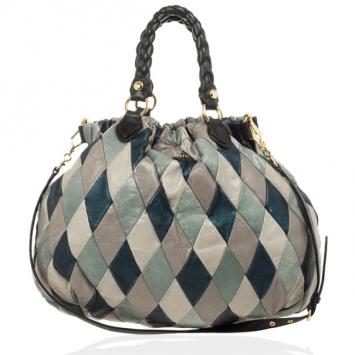 Miu Miu Quilted Leather Harlequin Hobo