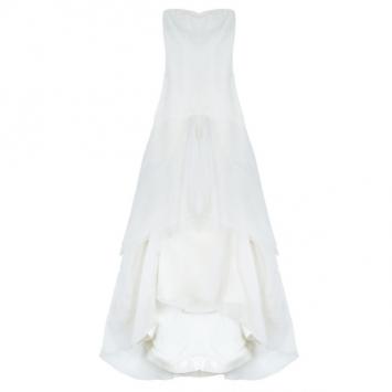 Vera Wang Ivory Tulle Gathered Wedding Dress M