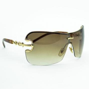 Gucci Brown Anchor Shield Woman Sunglasses