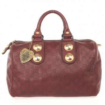 Gucci Red Guccissima Boston Bag