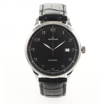 Pre Owned Junghans Arthur Attaché SS Leather Mens Wristwatch 40 MM