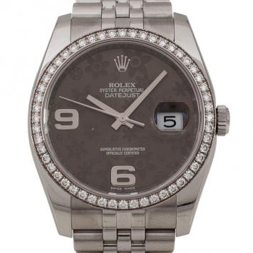 Rolex DateJust Diamond SS Womens Wristwatch 34 MM