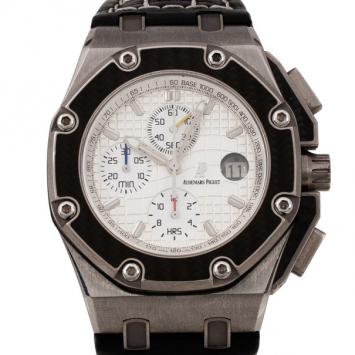 Pre Owned Audemars Piguet Royal Oak Offshore Fiber SS Leather Limited Edition Mens Wristwatch 44MM