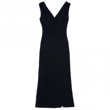 Chanel Fitted Wool Maxi Dress M