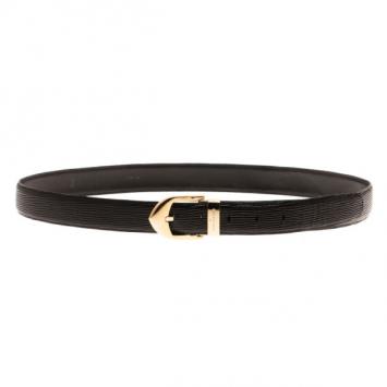 Pre Owned Louis Vuitton Black Classique Epi Leather Belt 110CM