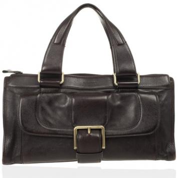 Burberry Dark Brown Leather Satchel