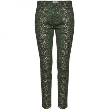 Mary Katrantzou Peacock Green Printed Skinny Jeans M